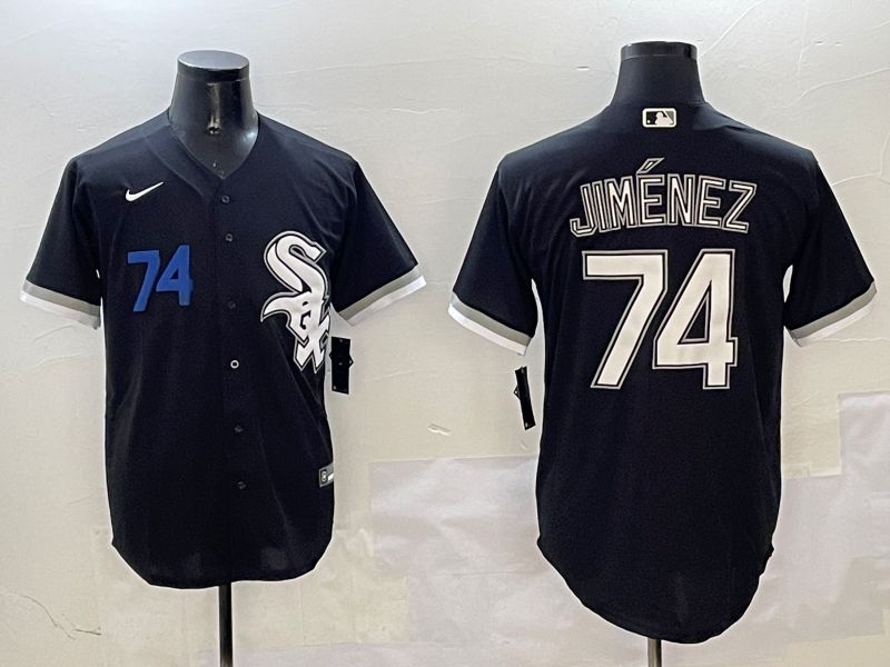 Men Chicago White Sox #74 Jimenez Black Game 2025 Nike MLB Jersey style 4